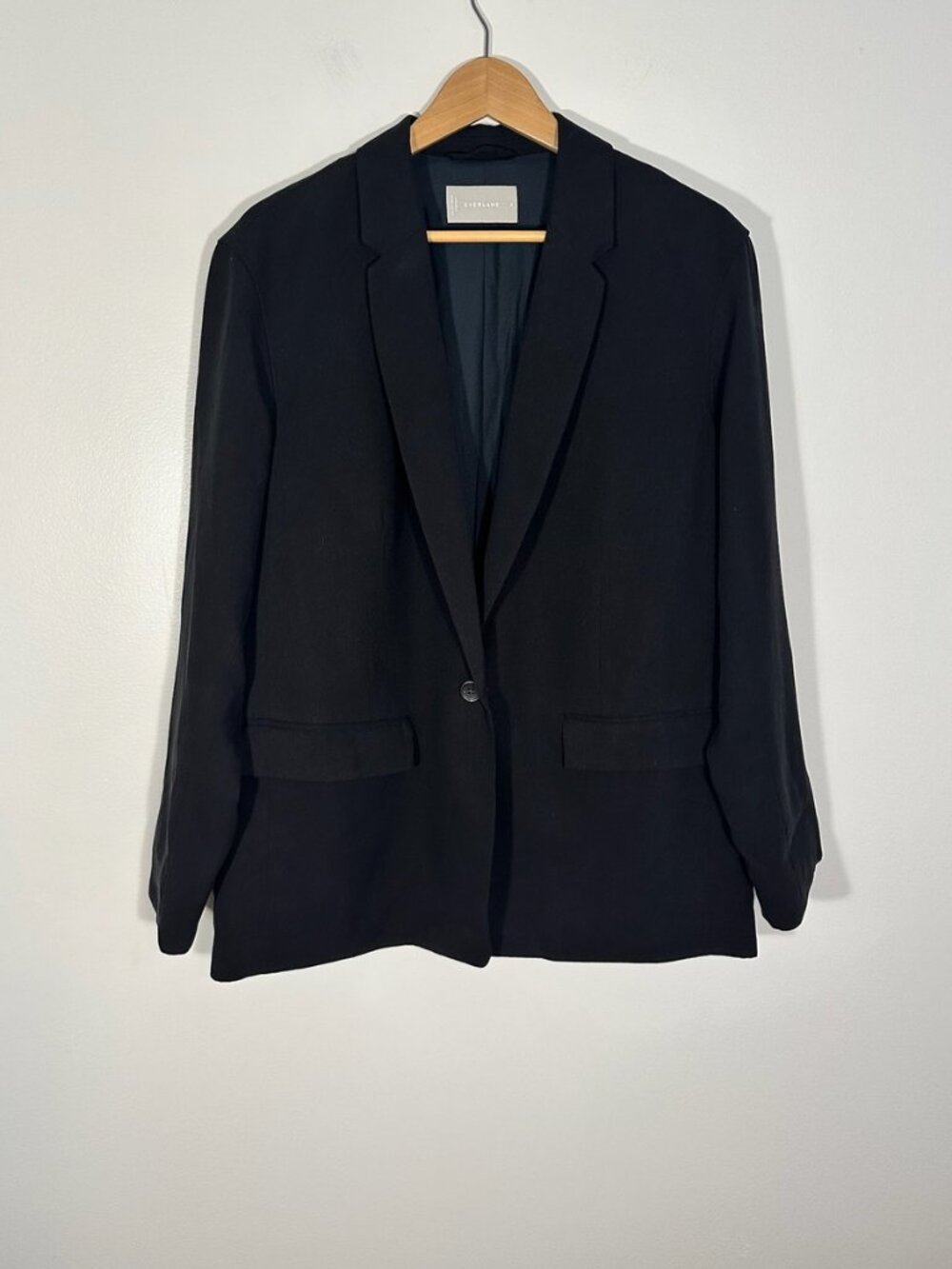 Everlane Black Notch Lapel Blazer Sz 8